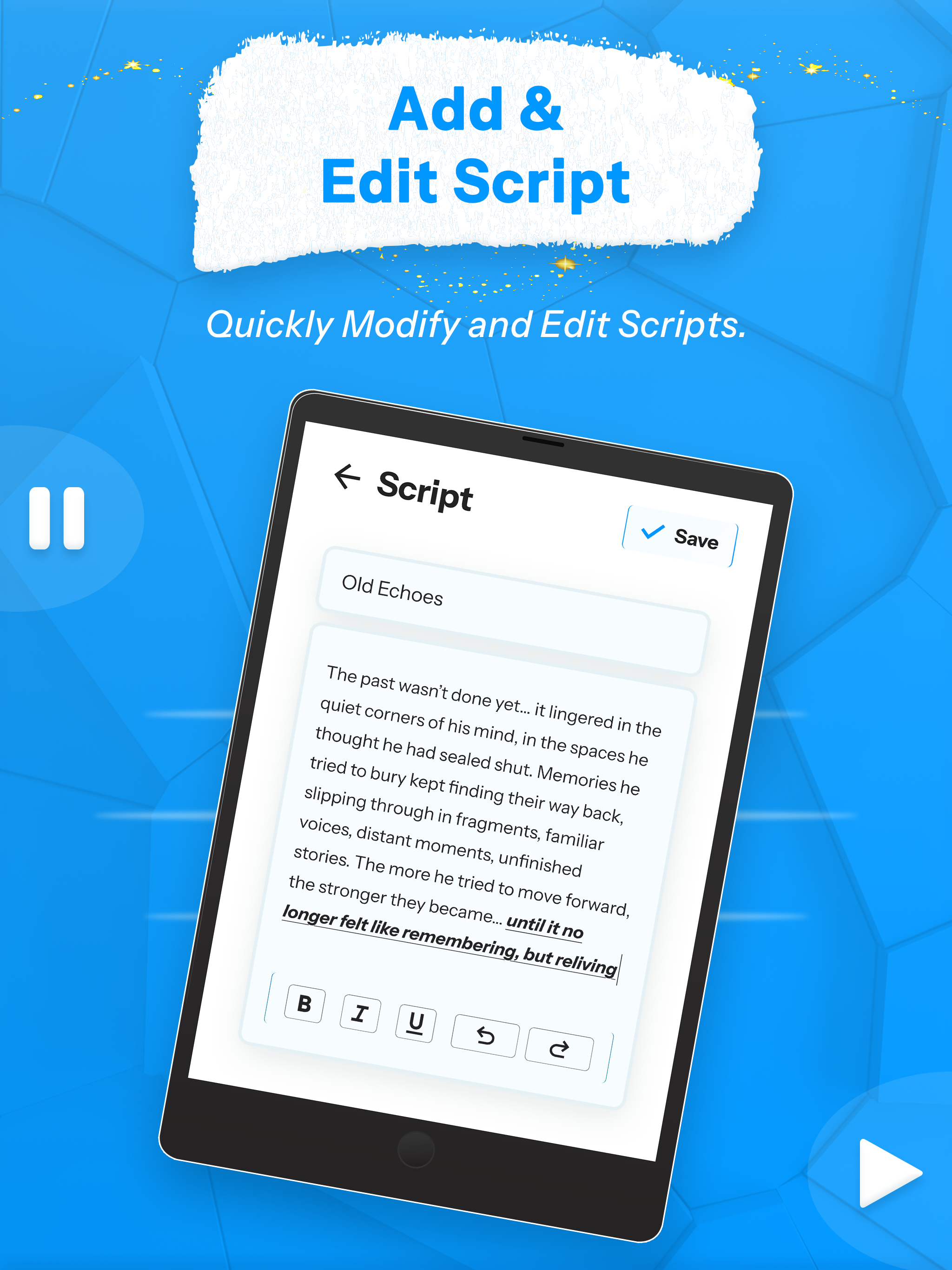 Teleprompter: Vlog & Scripts