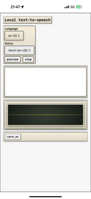 Local text-to-speech Screenshot 1 of 3