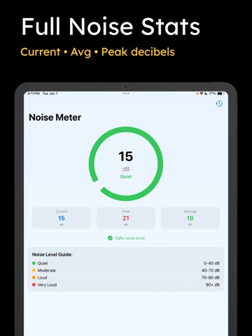 Decibel Meter & Dosimeter iPad screenshot