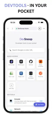 DevSnoop - Developer Browser screenshot 1