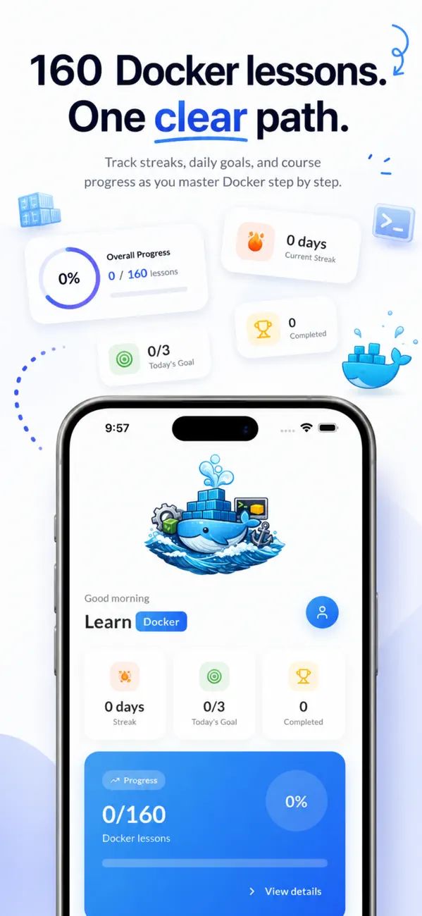 Screenshot #1 pour Learn Docker: DevOps & Cloud