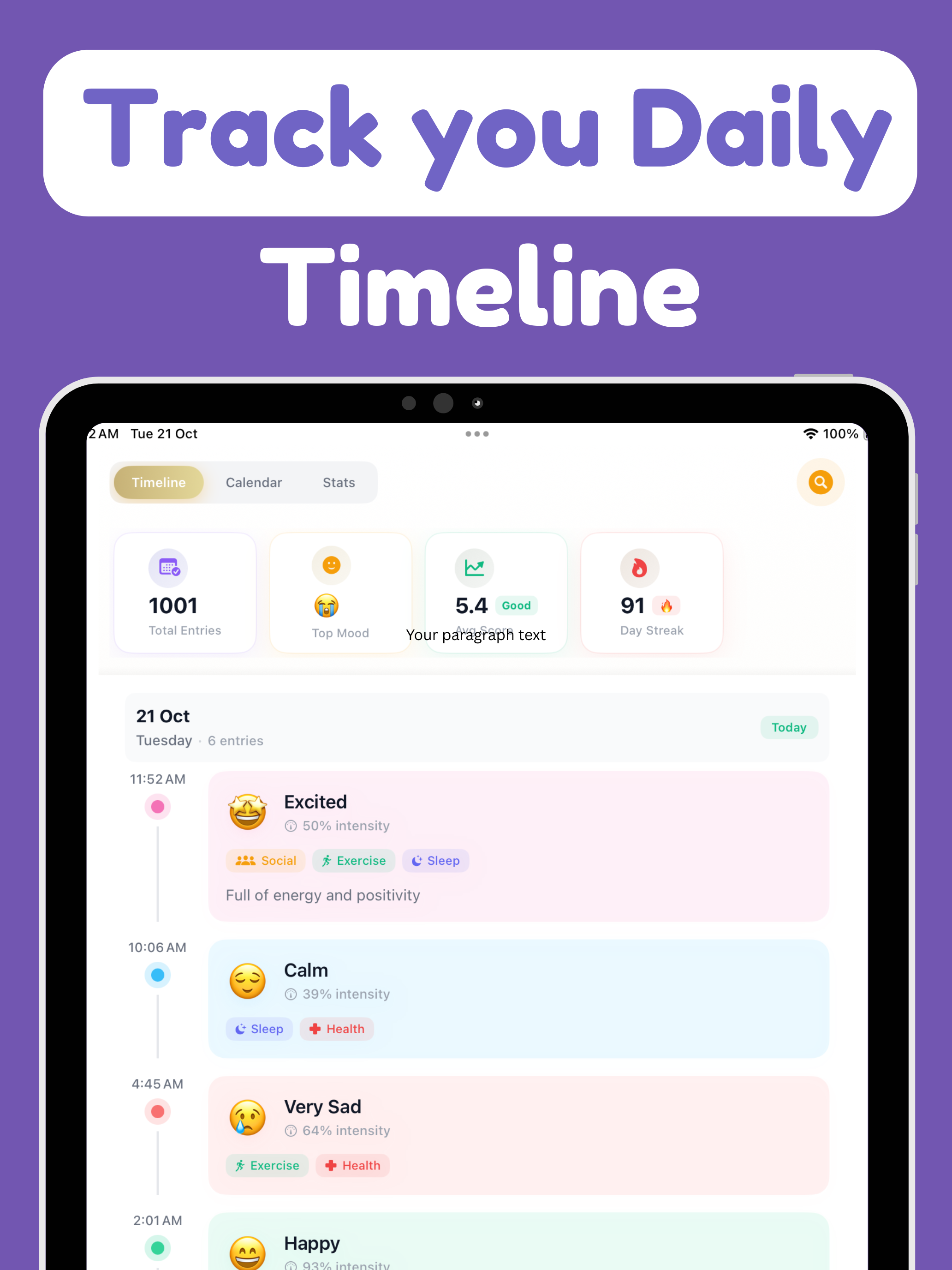 Feelings Mood Tracker - Emony screenshot 5