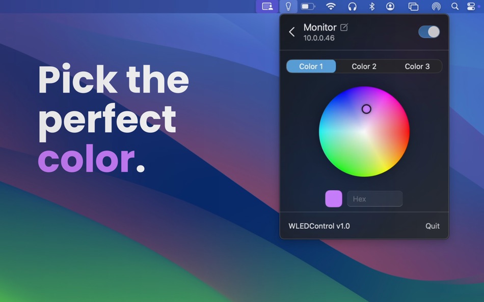 #3. WLEDControl (macOS) โดย: Arjun Dureja
