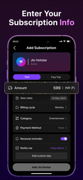 Subscription Manager: SubFix Screenshot 3 of 6
