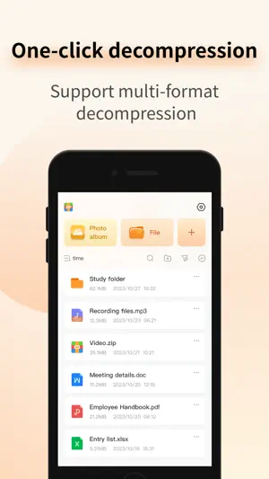 Unzip-decompress tool screenshot 1