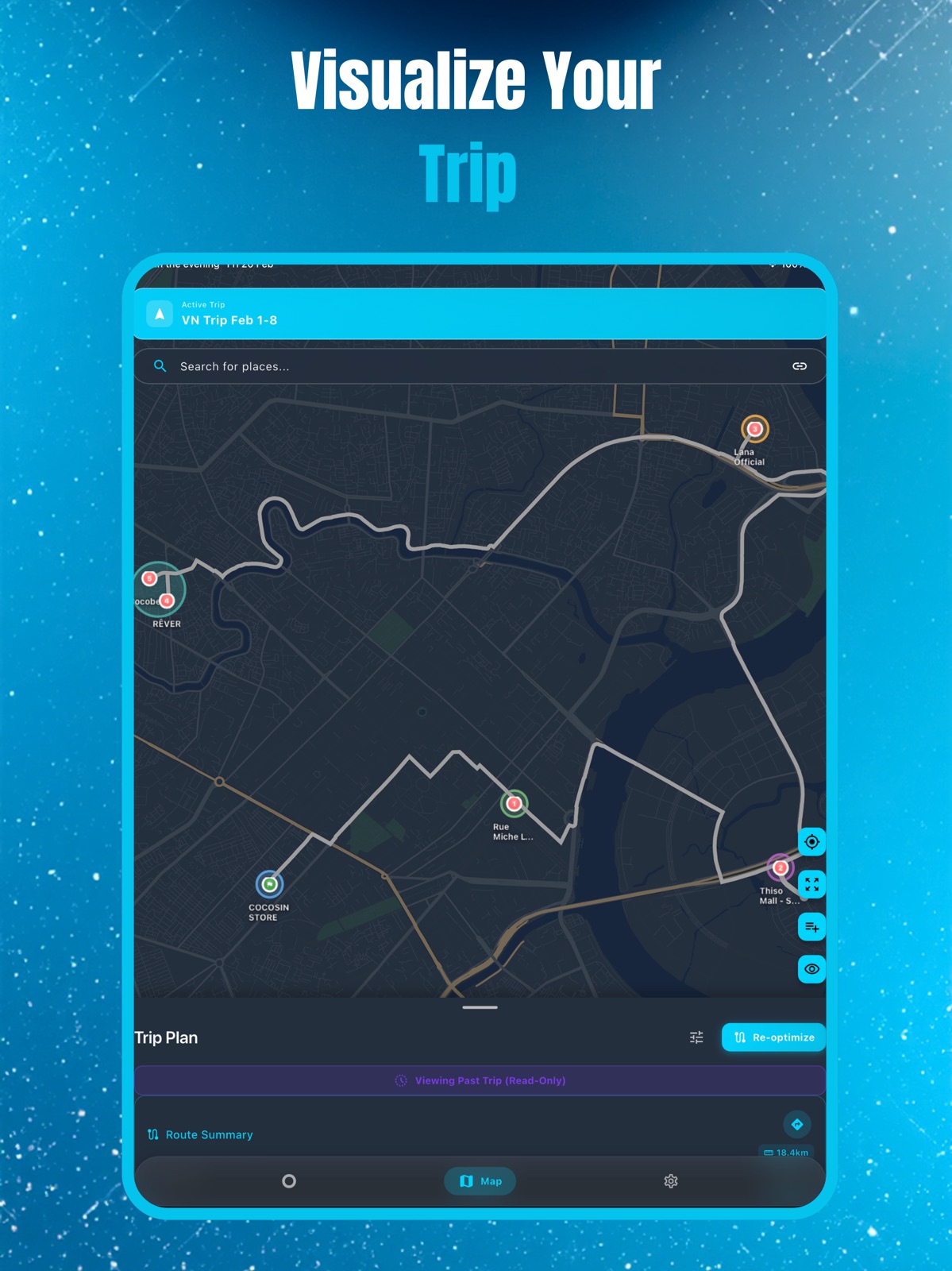 VoyZa: Trip Route Planner ipad screenshot 1