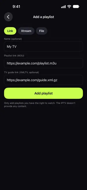 The IPTV: M3U & Xtream Player screenshot 4