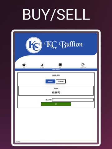 KC Bullion iPad screenshot