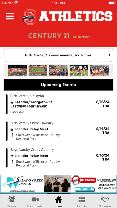 Salado Eagles Athletics Screenshot