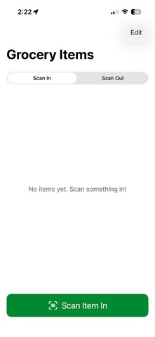 Grocery Scanner List screenshot