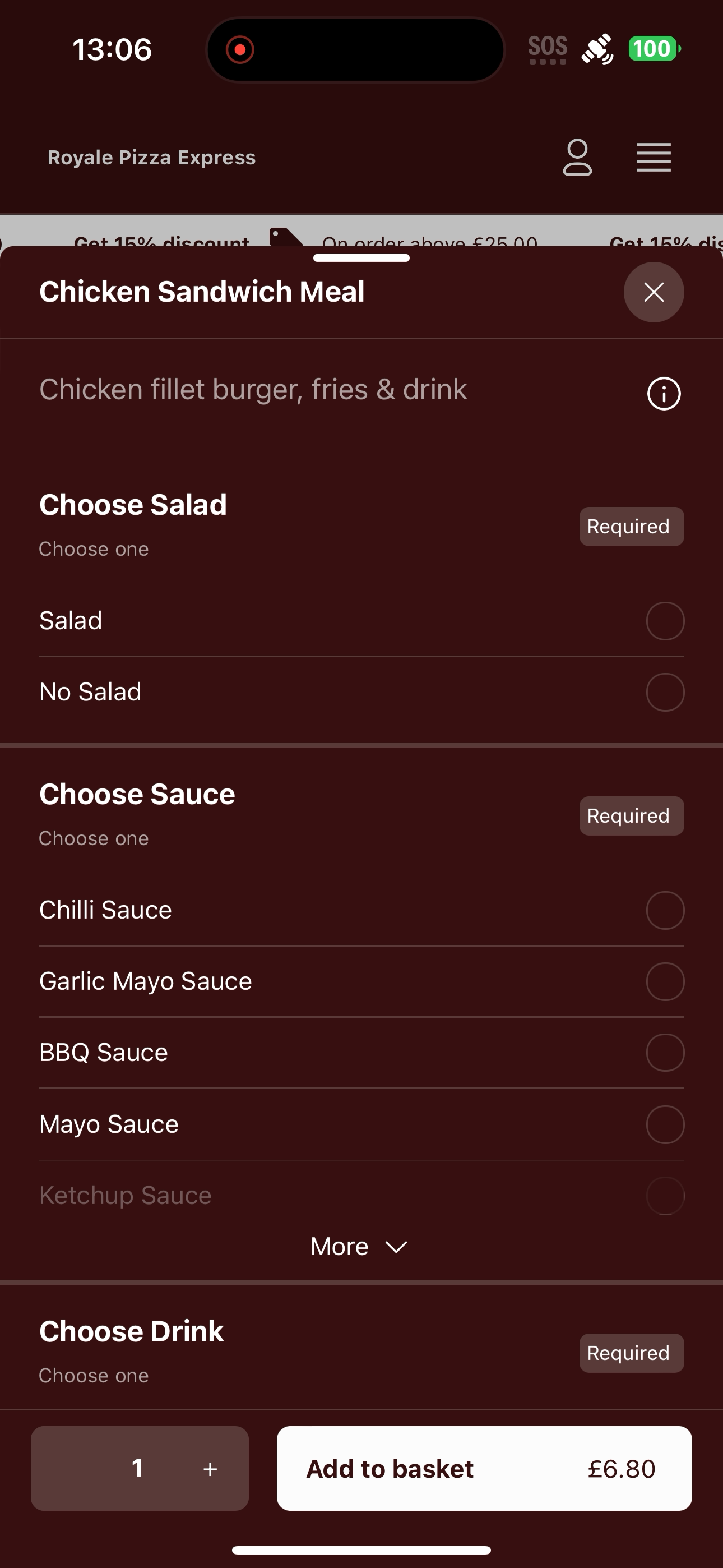 Royale Pizza Express UK screenshot 5