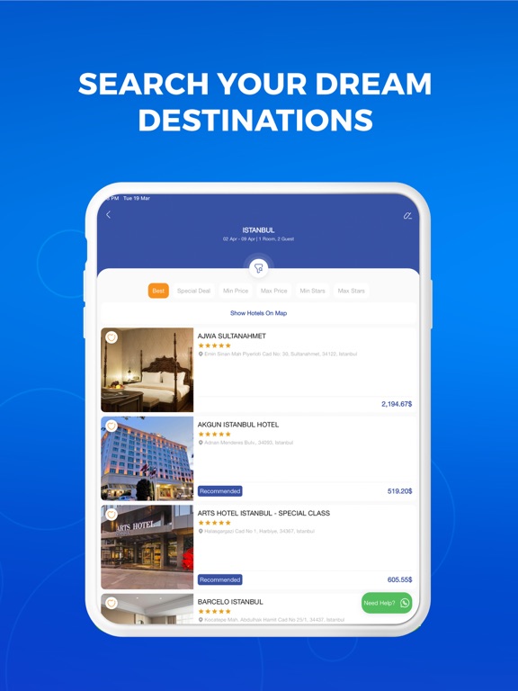 Booking Advisors iPad screenshot 2 - Travel app