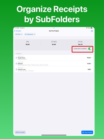 Receipt Scanner by Zeple AI iPad screenshot