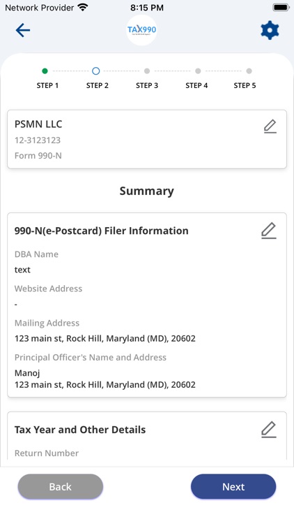 E-File Form 990-N screenshot-4