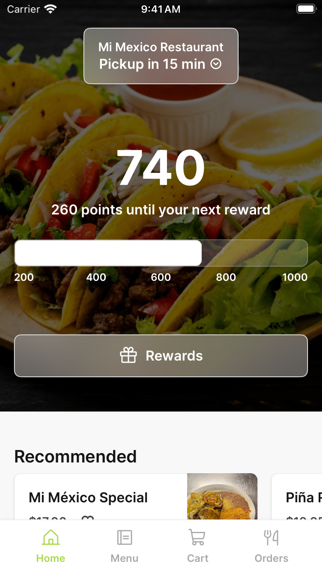 Mi Mexico Restaurant iPhone screenshot 1 - Food & Drink app