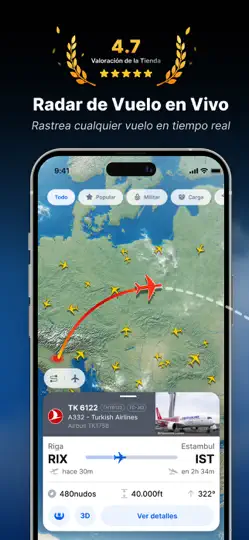 Captura de pantalla de FlightSky: Rastreo De Vuelos en iPhone 1