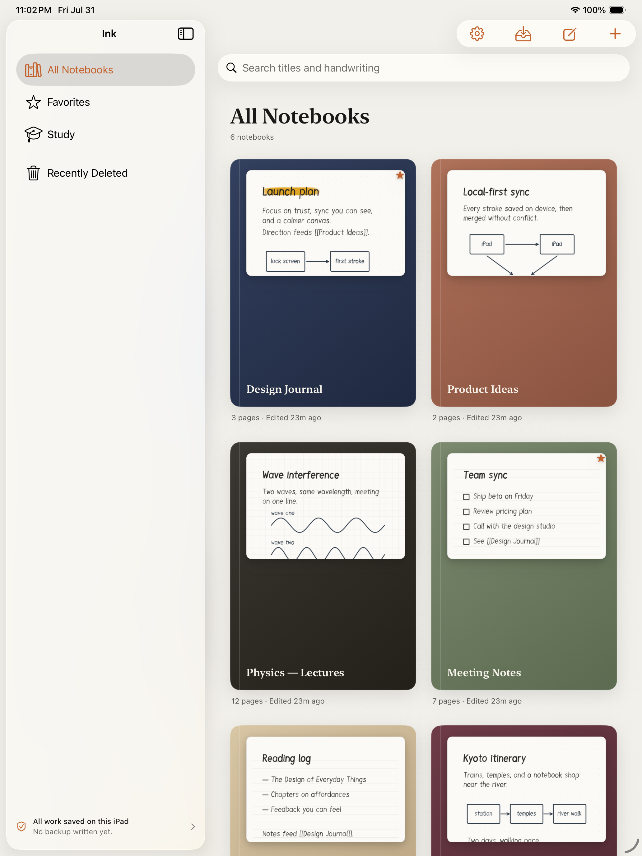 Ink — Handwritten Notes screenshot 3