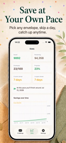 100 Envelope Challenge iPhone screenshot