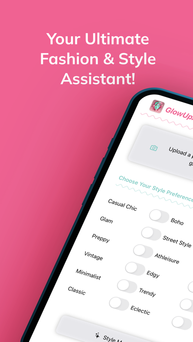 Screenshot #1 pour GlowUpAI: AI Fashion Stylist