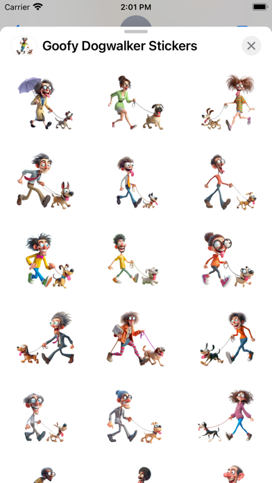 Screenshot #1 pour Goofy Dogwalker Stickers