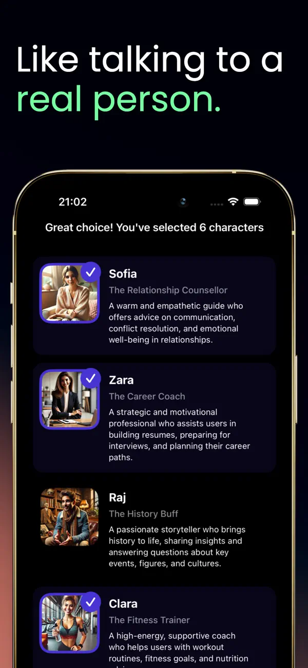 Screenshot #2 pour AI Characters - Chat, roleplay