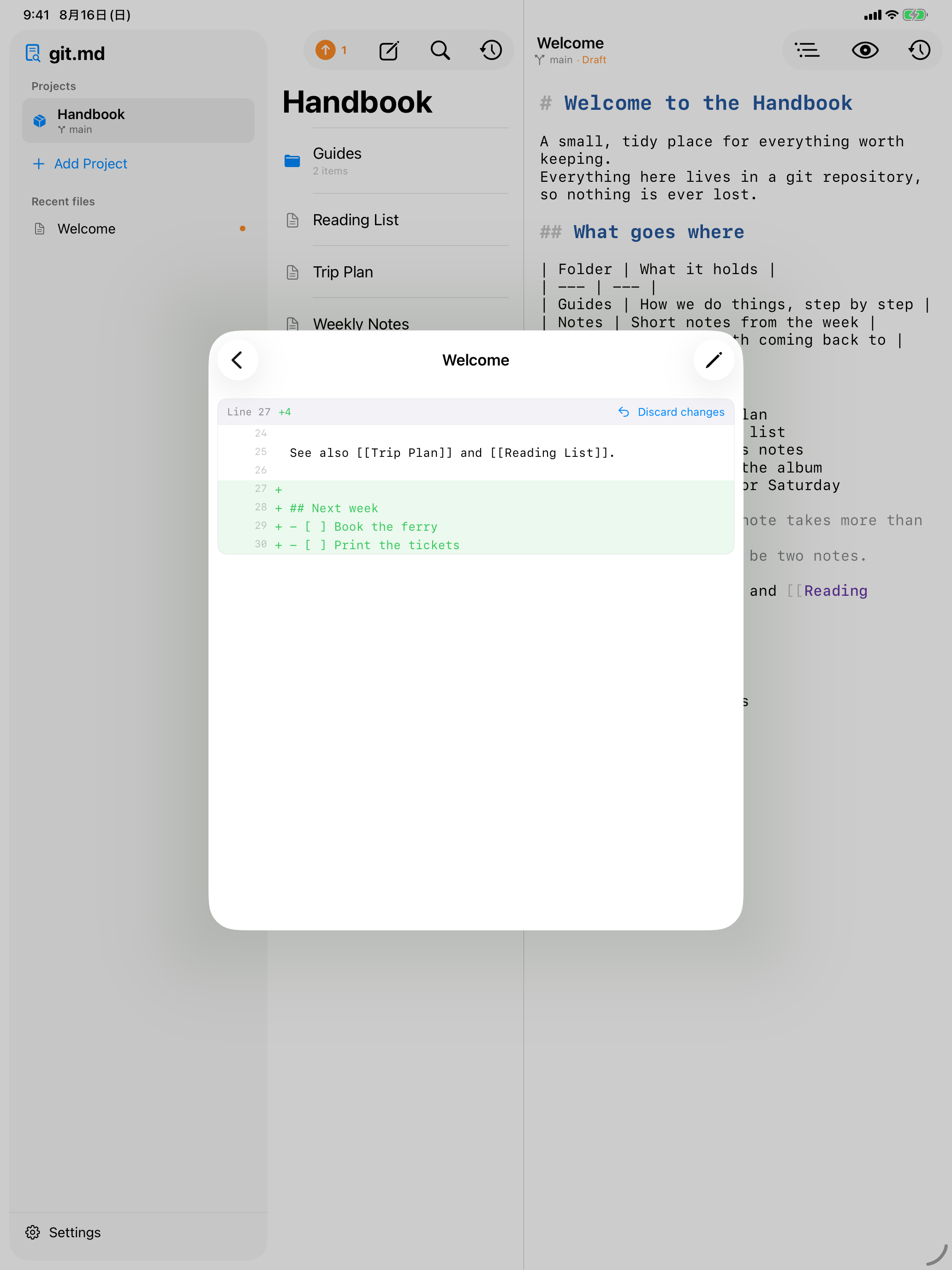 git.md — Markdown Editor screenshot 12