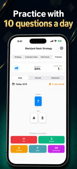 Blackjack Basic Strategy & EV screenshot 3