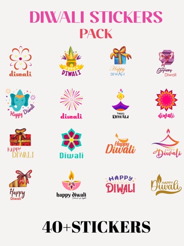 Diwali Stickers pack iPad screenshot