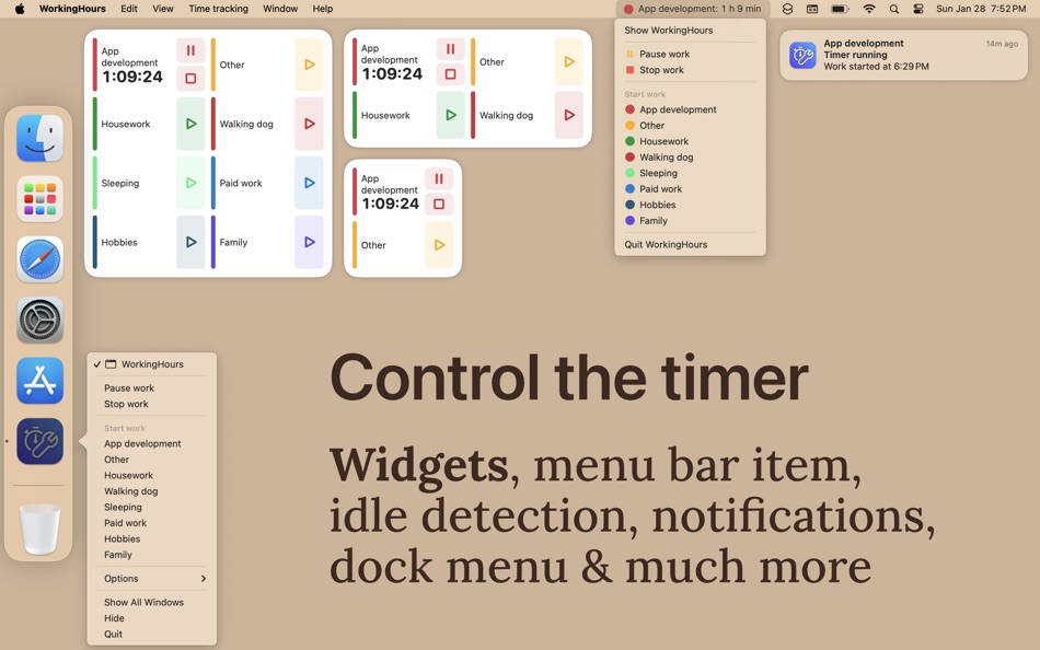 #4. WorkingHours: Time Tracking (macOS) 由: Timo Partl