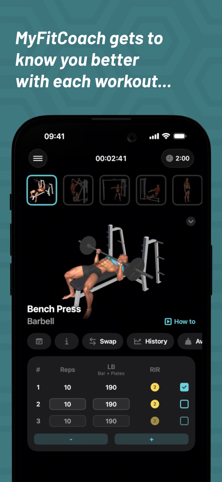 MyFitCoach - Workout Planner iphone screenshot 3