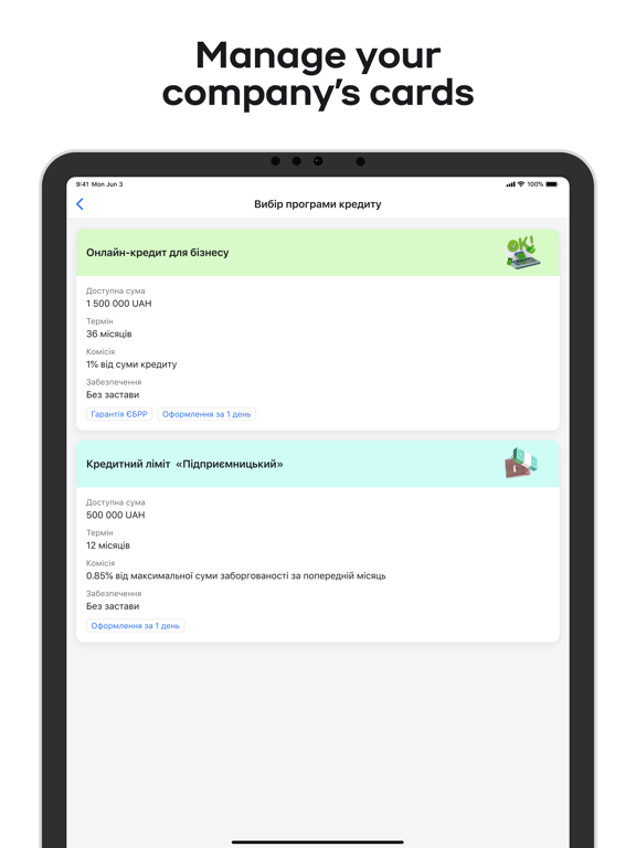 Privat24 for business iPad screenshot 6 - Business app