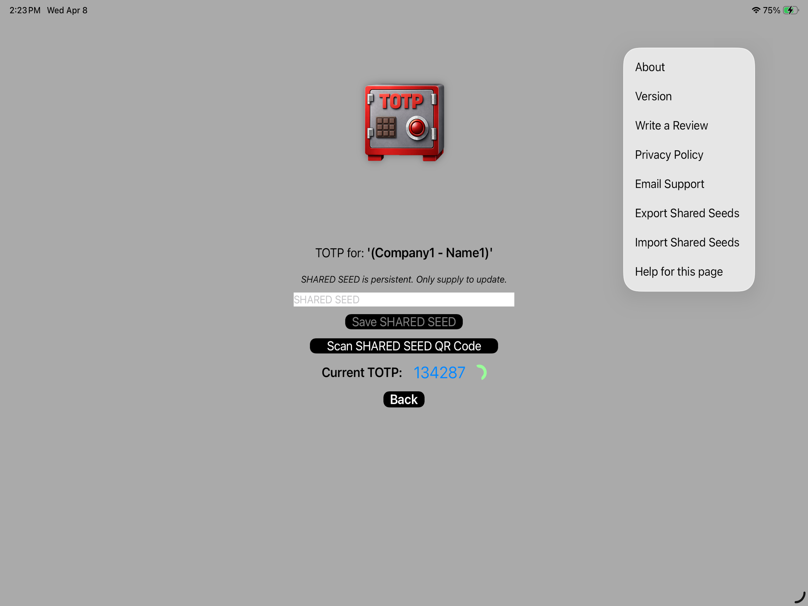 Biometric TOTP Authenticator screenshot 8