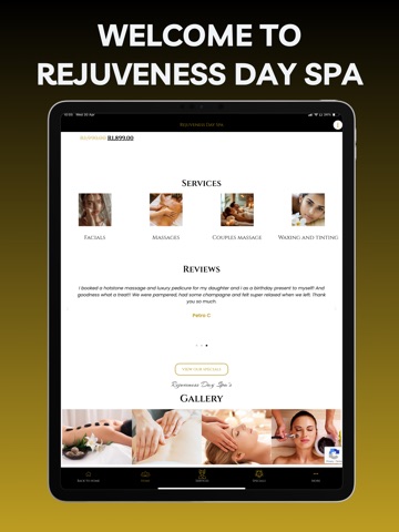 Rejuveness Day Spa iPad screenshot
