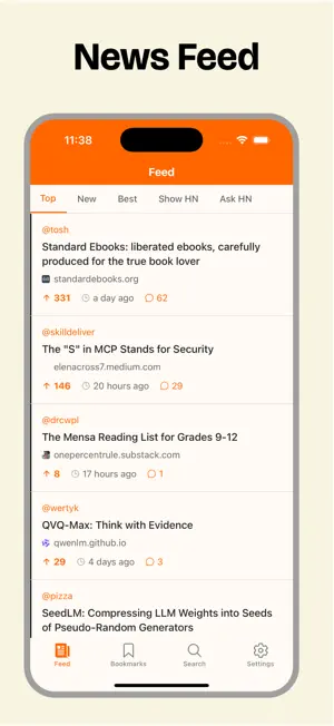 H for Hacker News screenshot 1
