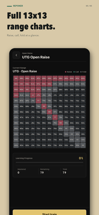 RePoker: GTO Preflop Wizard AI Screenshot 5 of 5