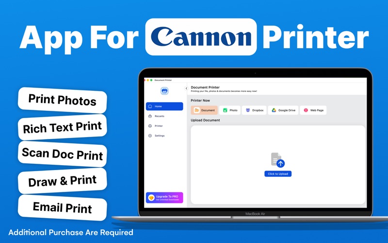 APP for Canon PRINTer. iPhone screenshot