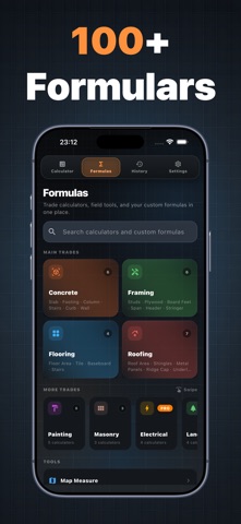 Construction Calculator Pro • iPhone screenshot