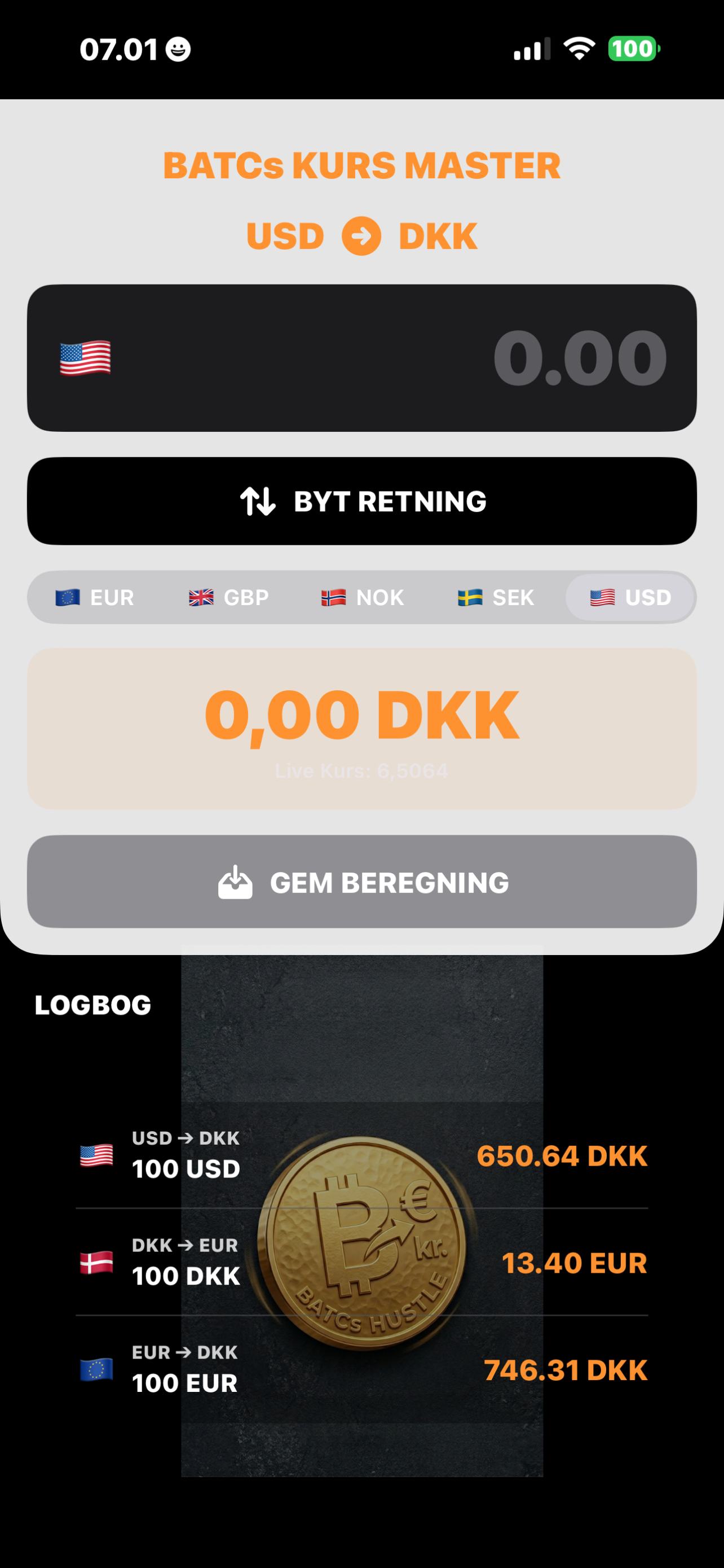 Kurs Beregner