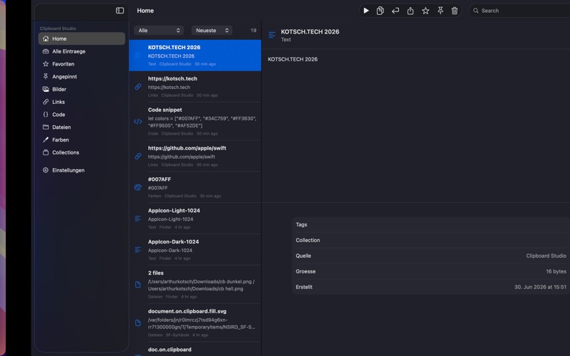 Clipboard Studio Mac Screenshot