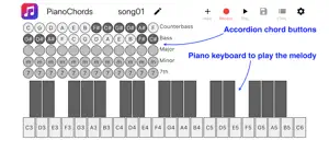 Piano Chords: keys + accordion screenshot 1