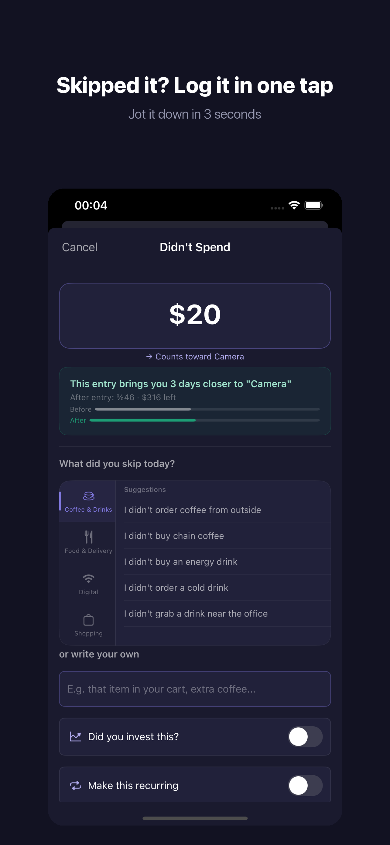 Keept: No Buy Tracker screenshot 2