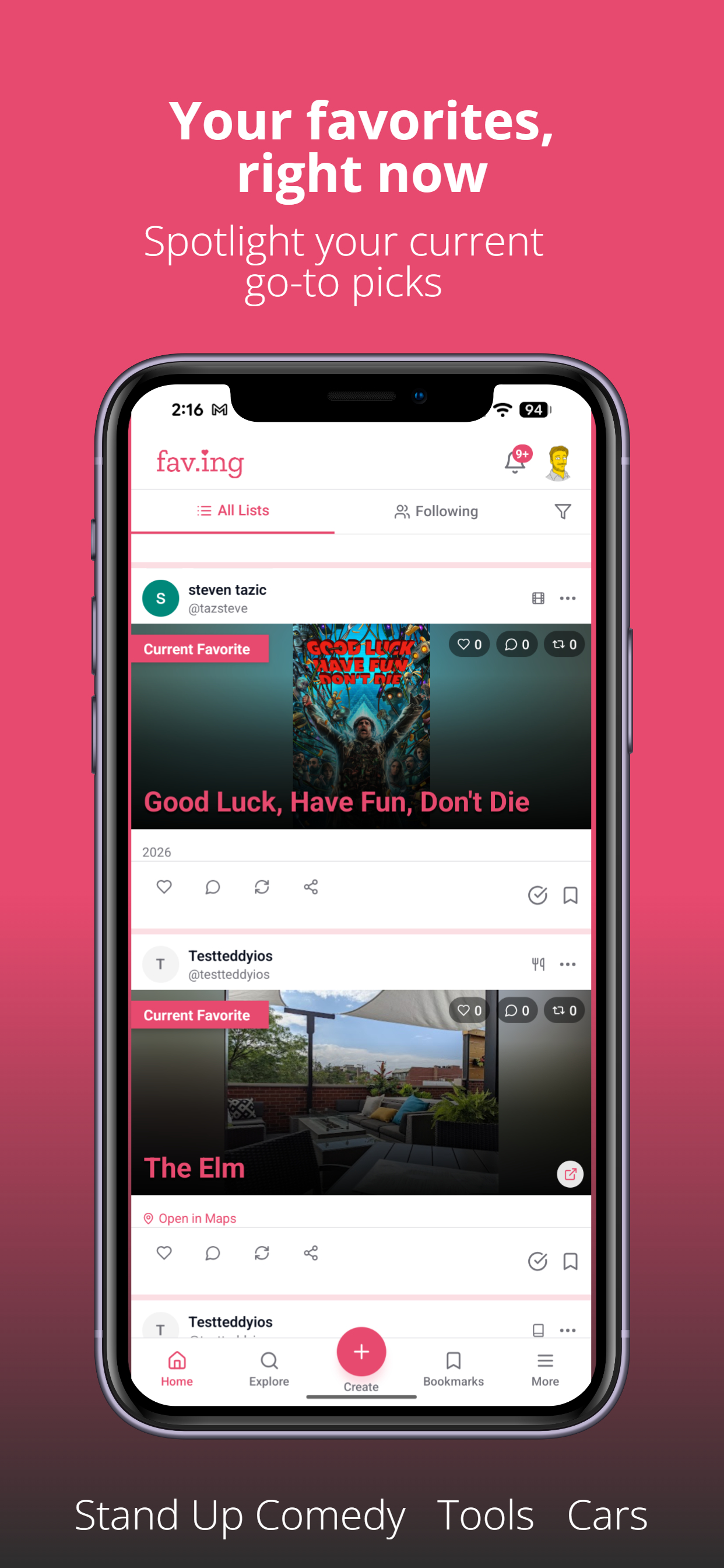 fav.ing - a social list app screenshot 7