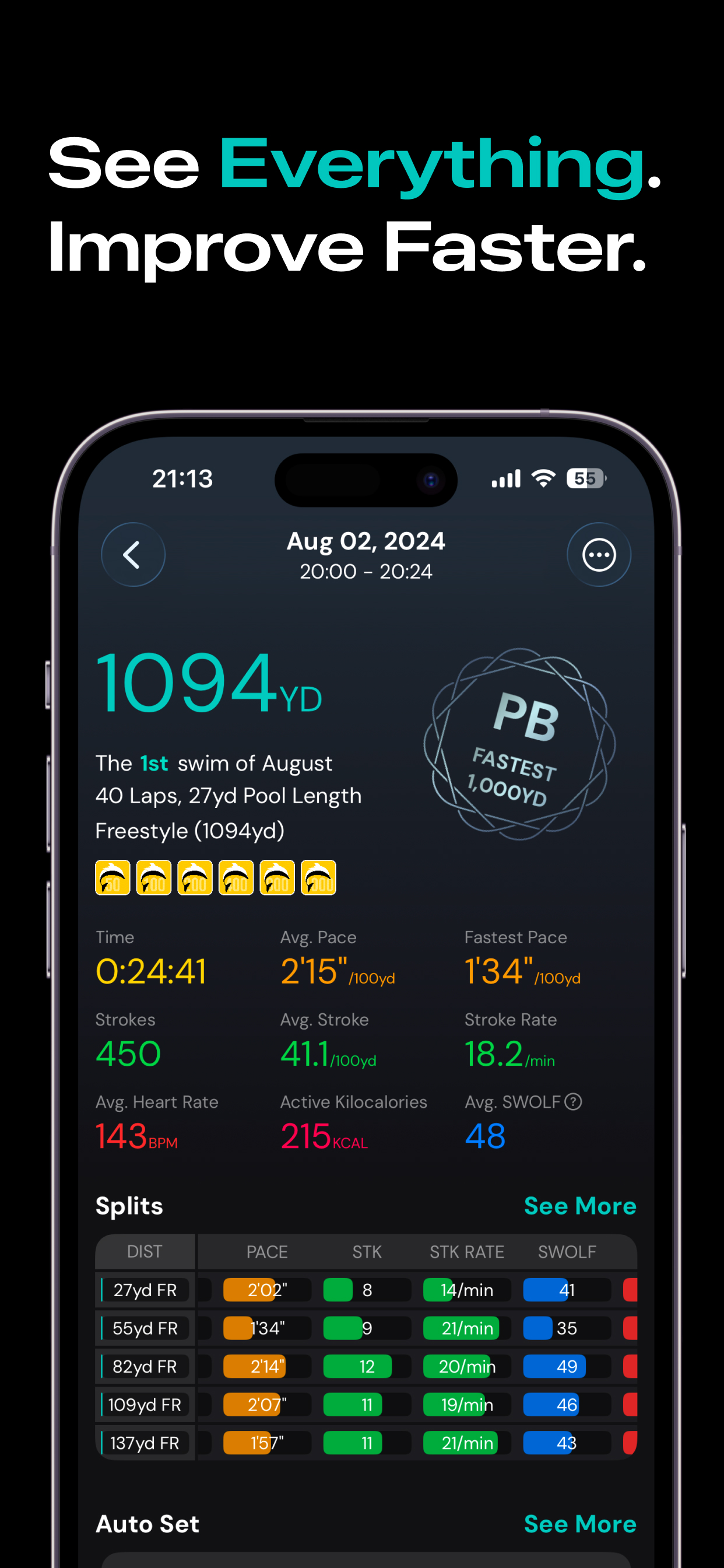 SwimNow: Swim Progress App screenshot 8