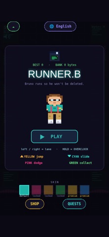 Runner B: Retro Run screenshot 1
