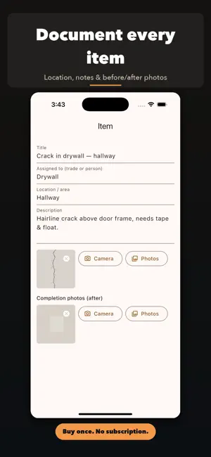 Punch List – Site Report screenshot 2