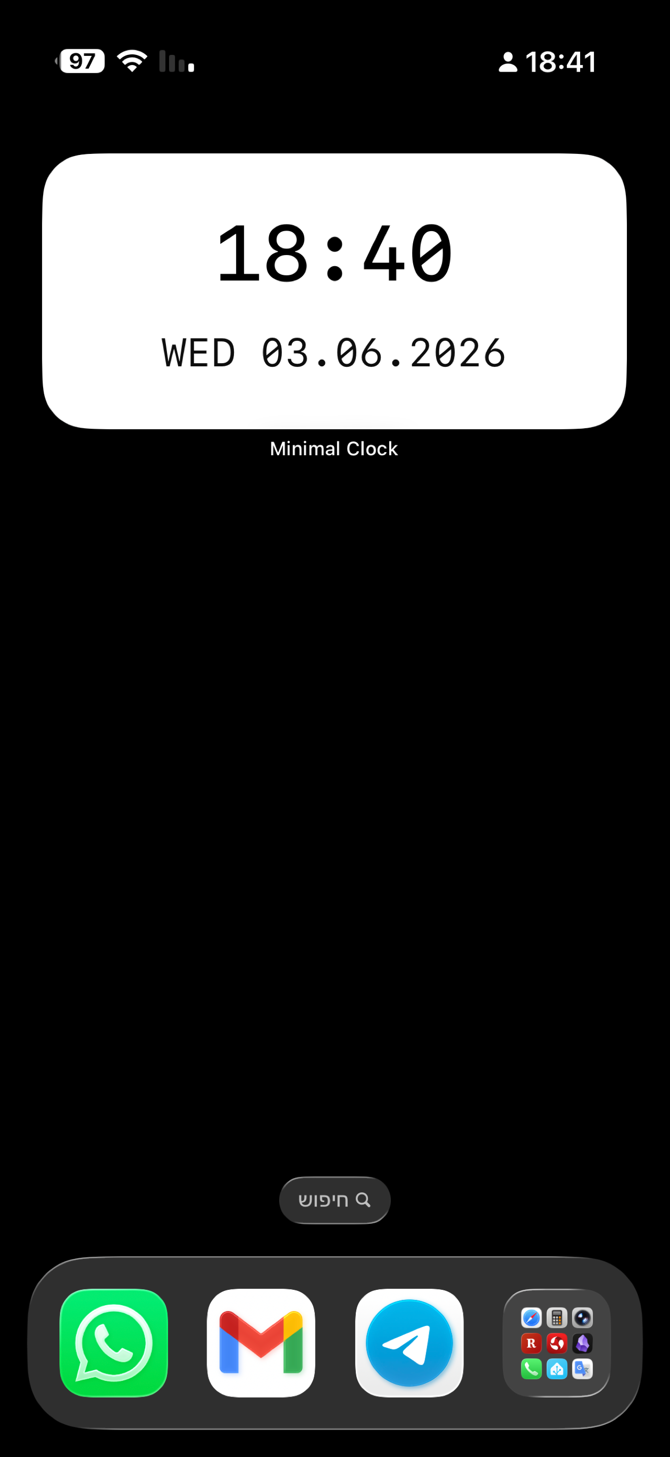 Minimal Clock widget