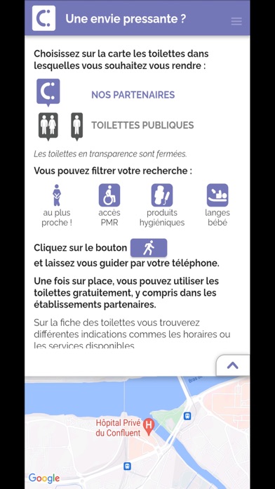 Screenshot #1 pour ICI toilettes