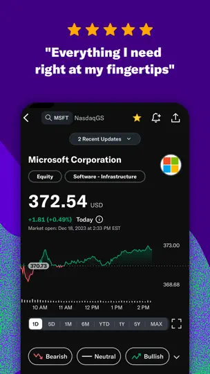 Скриншот Yahoo Finance: Stocks & News на iPhone 3