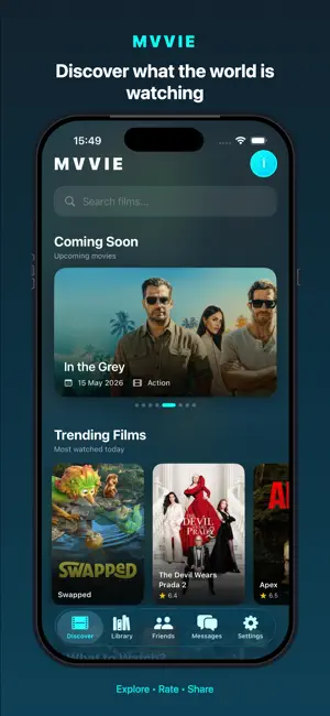 Mvvie: Movies & Social screenshot 1