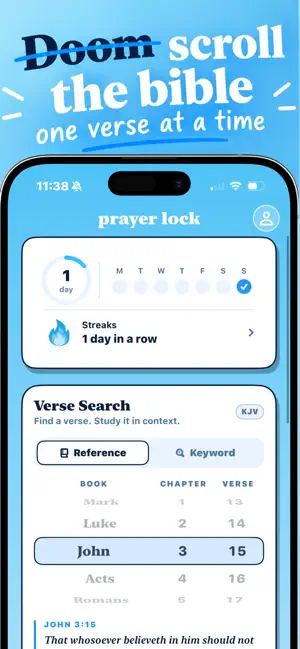 Scroll The Bible: Prayer Lock screenshot 1